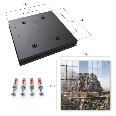 Decorative key box Mountain architecture enriched with a monastery
