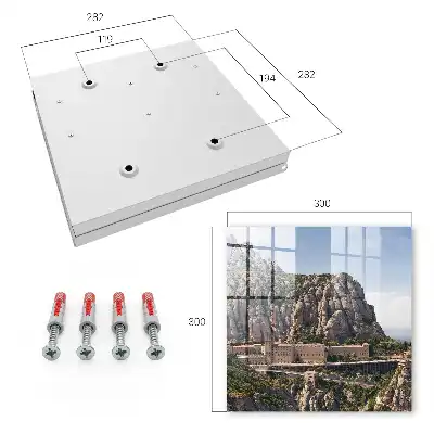 Decorative key box Mountain architecture enriched with a monastery