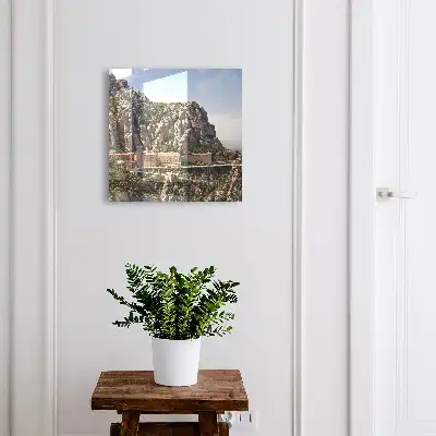 Decorative key box Mountain architecture enriched with a monastery