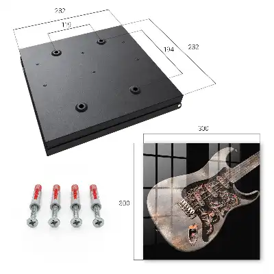 Key cabinet Mechanical guitar with cogs and gears
