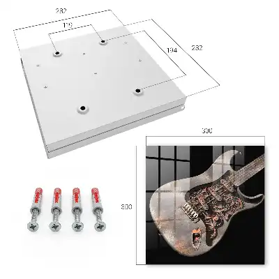 Key cabinet Mechanical guitar with cogs and gears