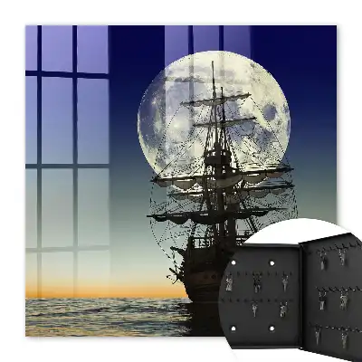 Wall mounted key box Night sails of the full moon