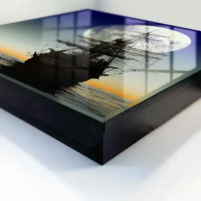 Wall mounted key box Night sails of the full moon