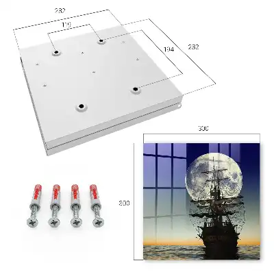 Wall mounted key box Night sails of the full moon
