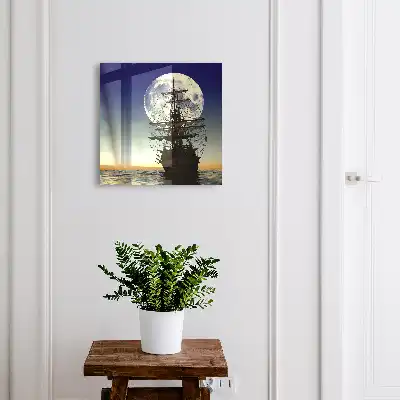 Wall mounted key box Night sails of the full moon