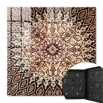 Wall mounted key box Complex patterns in warm tones