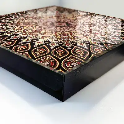 Wall mounted key box Complex patterns in warm tones