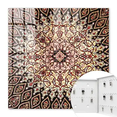 Wall mounted key box Complex patterns in warm tones