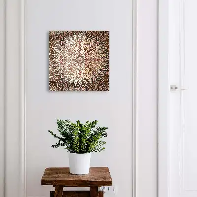 Wall mounted key box Complex patterns in warm tones