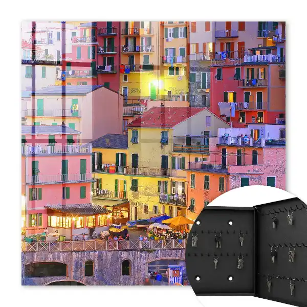 Wall mounted key cabinet The colors of the city vibrant with life