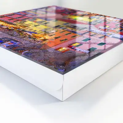 Wall mounted key cabinet The colors of the city vibrant with life