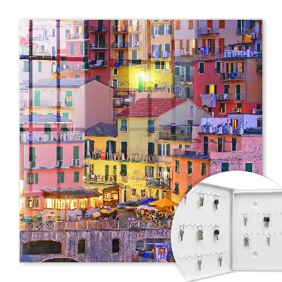Wall mounted key cabinet The colors of the city vibrant with life