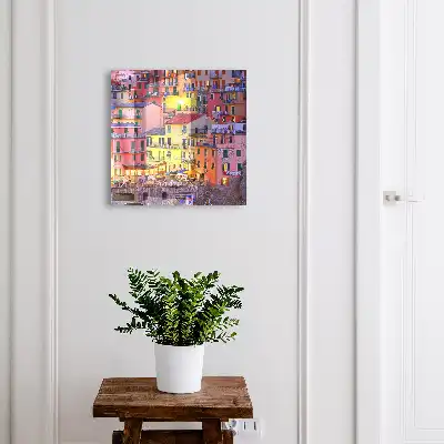 Wall mounted key cabinet The colors of the city vibrant with life