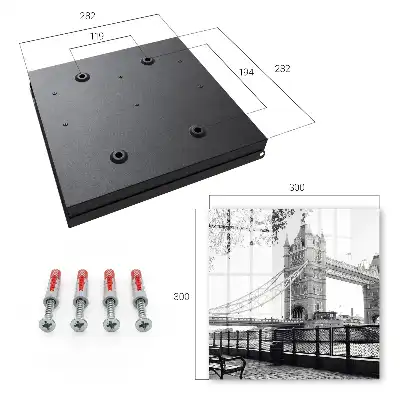 Wall mounted key box Gothic bridge surrounded by nature
