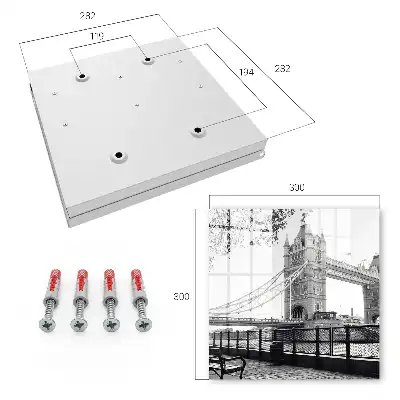 Wall mounted key box Gothic bridge surrounded by nature