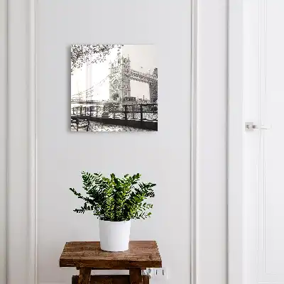 Wall mounted key box Gothic bridge surrounded by nature