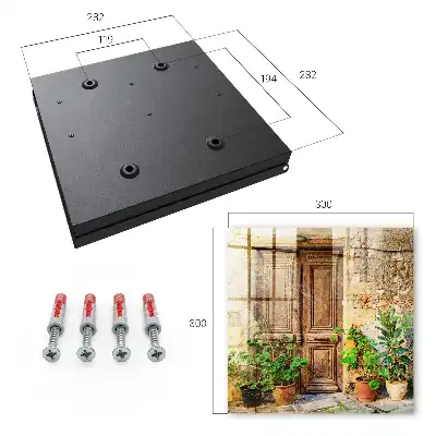 Wall mounted key cabinet Rustic clay doors in pots
