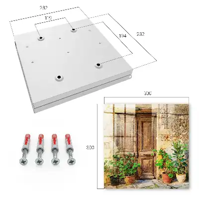 Wall mounted key cabinet Rustic clay doors in pots