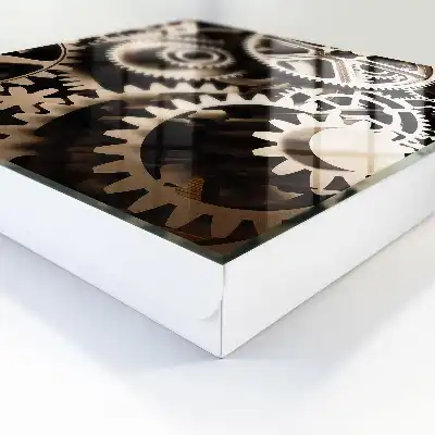 Wall mounted key cabinet Mechanical symbiosis of metallic colors