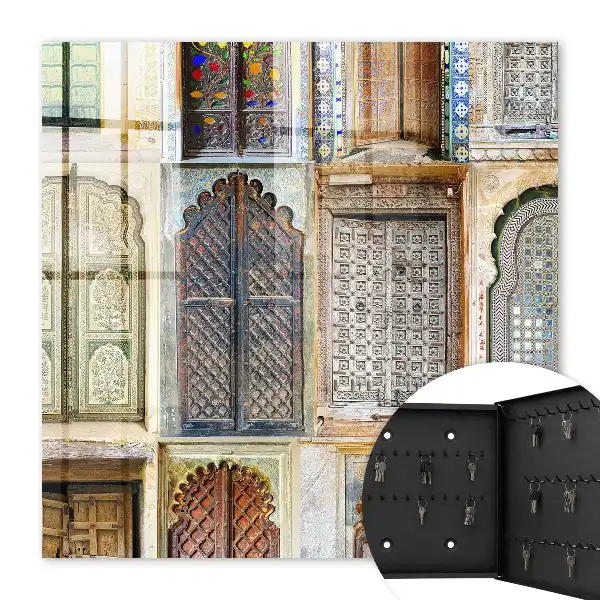 Key box for home Colorful windows with accents