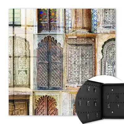 Key box for home Colorful windows with accents