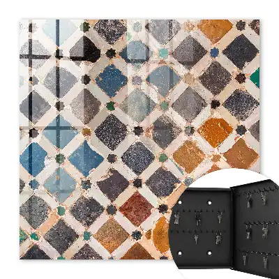 Wall mounted key cabinet A colorful mosaic full of life