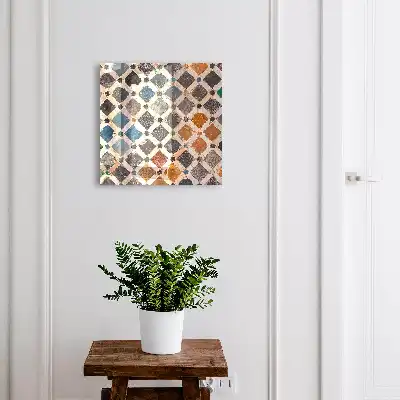 Wall mounted key cabinet A colorful mosaic full of life