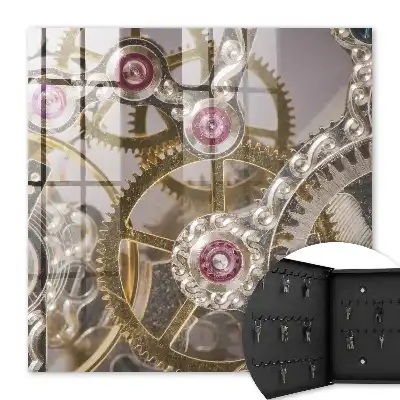 Wall mounted key box Mechanical elegance with colorful accents