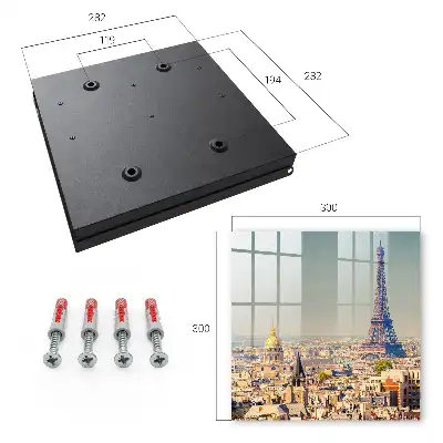 Wall mounted key cabinet Eiffel tower in the background