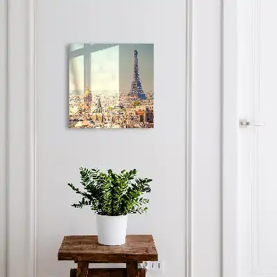 Wall mounted key cabinet Eiffel tower in the background