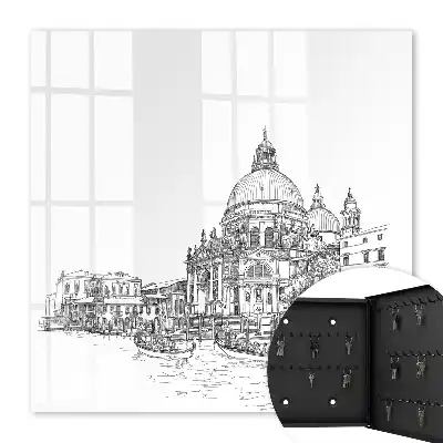Wall mounted key box Venice gondola lines