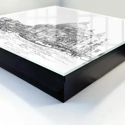 Wall mounted key box Venice gondola lines