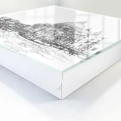 Wall mounted key box Venice gondola lines