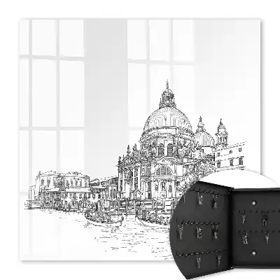 Wall mounted key box Venice gondola lines