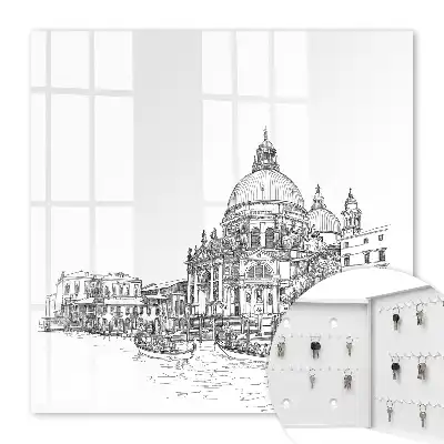 Wall mounted key box Venice gondola lines