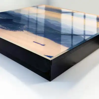 Decorative key box Mountain landscape over the water