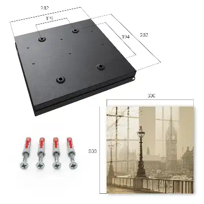 Wall mounted key cabinet Foggy London in the fog
