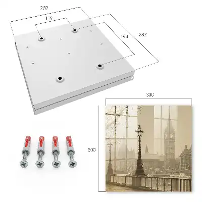 Wall mounted key cabinet Foggy London in the fog