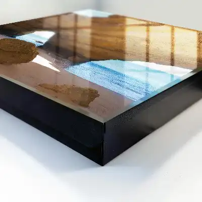 Wall mounted key box Sea cave with a blue sea