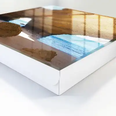 Wall mounted key box Sea cave with a blue sea