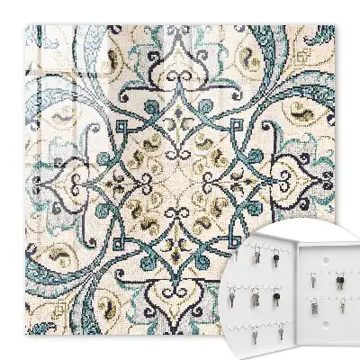 Key box for home Turquoise beige ornament