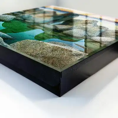 Decorative key box Mountain tranquility sunset