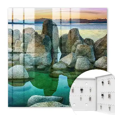 Decorative key box Mountain tranquility sunset