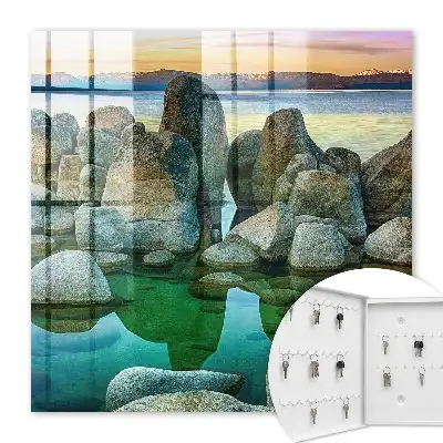 Decorative key box Mountain tranquility sunset