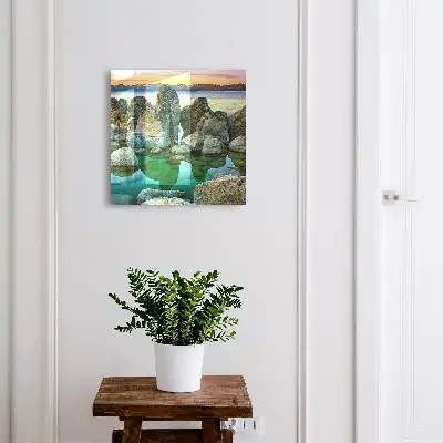 Decorative key box Mountain tranquility sunset