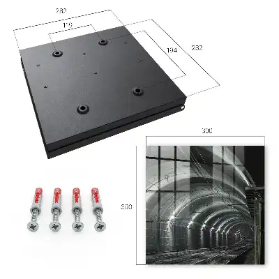 Wall mounted key cabinet Railway tunnel with dynamic curves