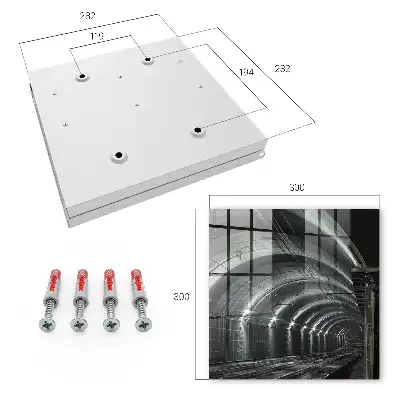 Wall mounted key cabinet Railway tunnel with dynamic curves