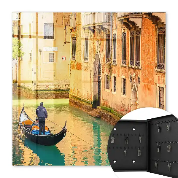 Key cabinet A Venetian canal with buildings in the background