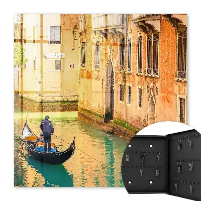 Key cabinet A Venetian canal with buildings in the background