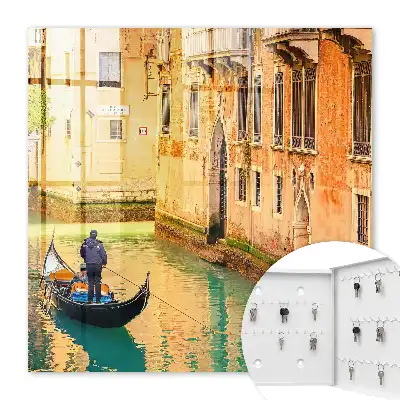 Key cabinet A Venetian canal with buildings in the background
